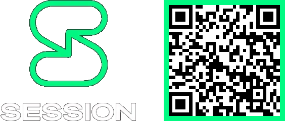 Session logo and QR code